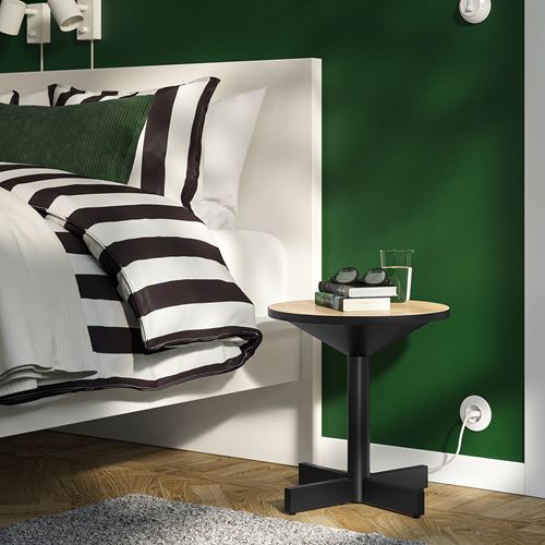 IKEA - GRIMSARBO, yan sehpa, çam-siyah