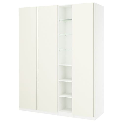 IKEA - PAX/VIKANES, PAX wardrobe, white, 185x60x236 cm