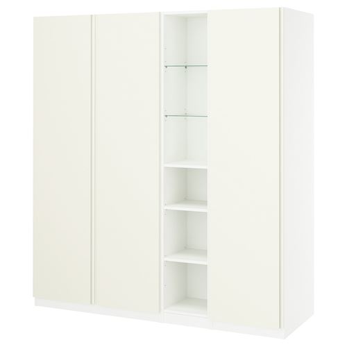 IKEA - PAX/VIKANES, PAX wardrobe, white, 185x60x201 cm