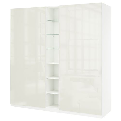 IKEA - PAX/FARDAL, PAX wardrobe, white-high-gloss, 235x60x236 cm