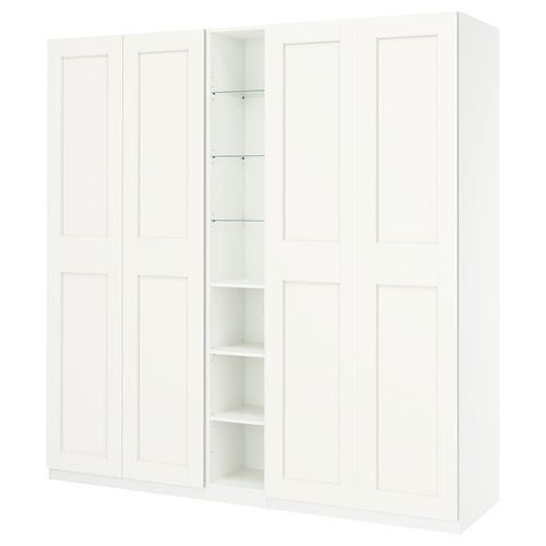 IKEA - PAX/GRIMO, PAX wardrobe, white, 235x60x236 cm