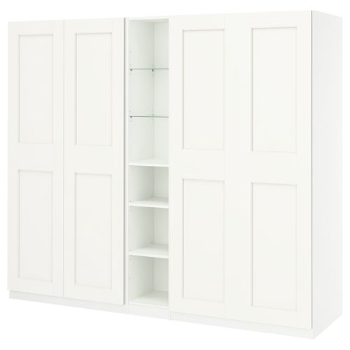 IKEA - PAX/GRIMO, PAX wardrobe, white, 235x60x201 cm