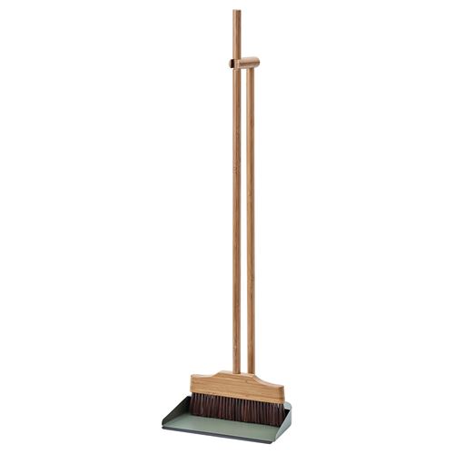 IKEA - VINDSIKT, dustpan/broom, bamboo/green