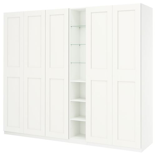 IKEA - PAX/GRIMO, PAX wardrobe, white, 285x60x236 cm