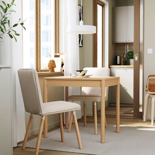 IKEA - TONSTAD, extendable kitchen table, oak veneer, seats 2-4