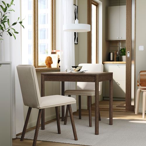 IKEA - TONSTAD, açılır mutfak masası, kahverengi-meşe kaplama, 2-4 kişilik