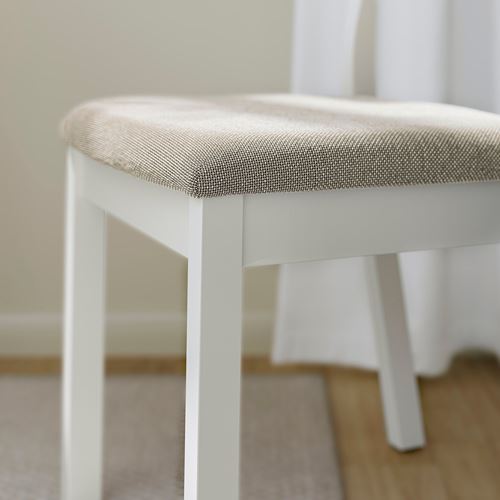 IKEA - TONSTAD, kitchen table set, off-white/Fridtuna light beige, 2 chairs