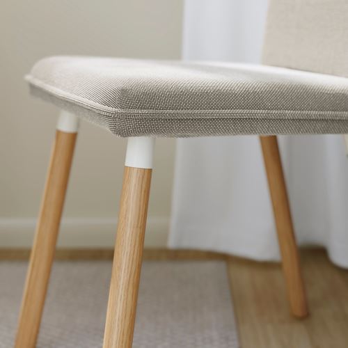 IKEA - TONSTAD, mutfak masası takımı, meşe kaplama-Fridtuna açık bej/meşe görünümlü, 2 sandalyeli