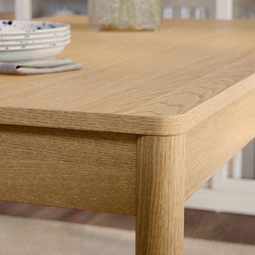 IKEA - TONSTAD, mutfak masası takımı, meşe kaplama-Fridtuna açık bej/meşe görünümlü, 4 sandalyeli