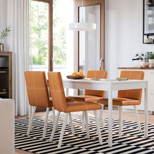 IKEA - TONSTAD, mutfak masası takımı, kırık beyaz-Bomstad altın kahverengi, 4 sandalyeli