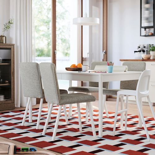 IKEA - TONSTAD, açılır yemek masası, kırık beyaz, 4-6 kişilik
