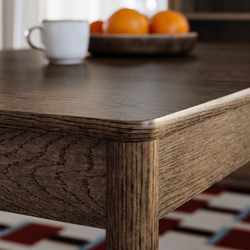 IKEA - TONSTAD, açılır yemek masası, kahverengi-meşe kaplama, 4-6 kişilik