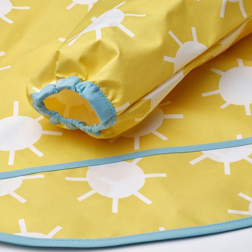 IKEA - KLADDIG, bib, yellow-white