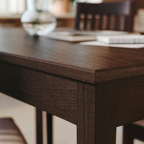 IKEA - NASINGE, mutfak masası, koyu kahve boyalı-kayın kaplama, 130x80 cm