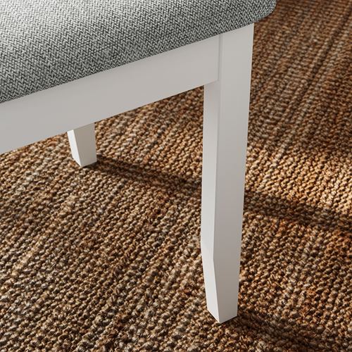IKEA - NASINGE, upholstered wooden chair, white-tibbleby beige grey