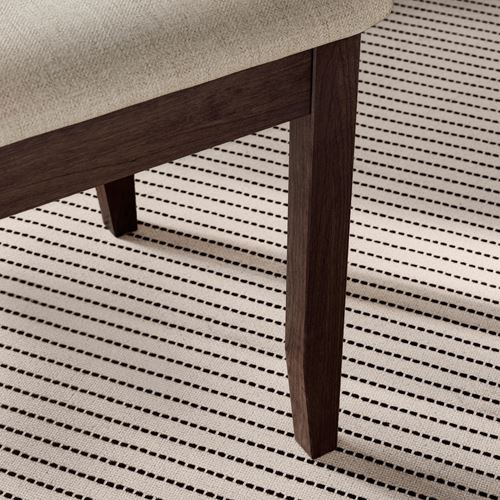 IKEA - NASINGE, mutfak masası takımı, koyu kahve kayın kaplama-Klinda açık bej, 2 sandalyeli