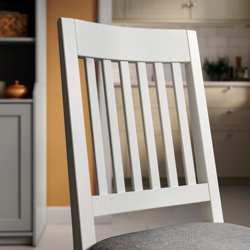 IKEA - NASINGE, mutfak masası takımı, beyaz-Tibbleby bej/gri, 2 sandalyeli