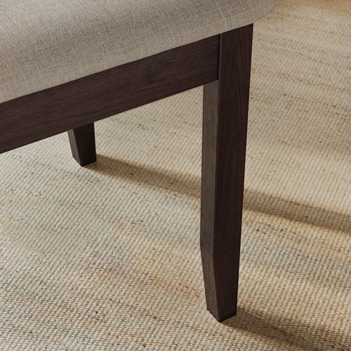 IKEA - NASINGE, mutfak masası takımı, koyu kahve kayın kaplama-Klinda açık bej, 2 sandalyeli