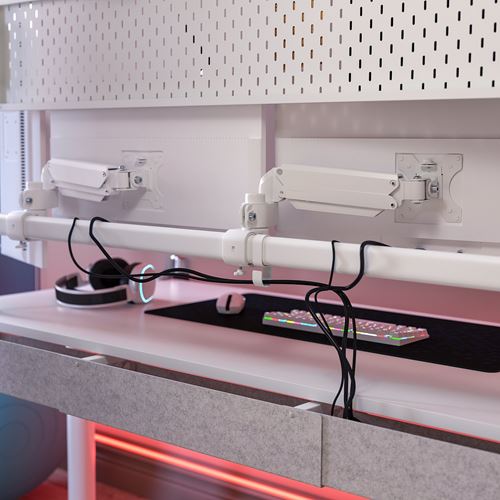 IKEA - MALOMRADE, oyuncu masası, beyaz-yeşil, 180x80 cm