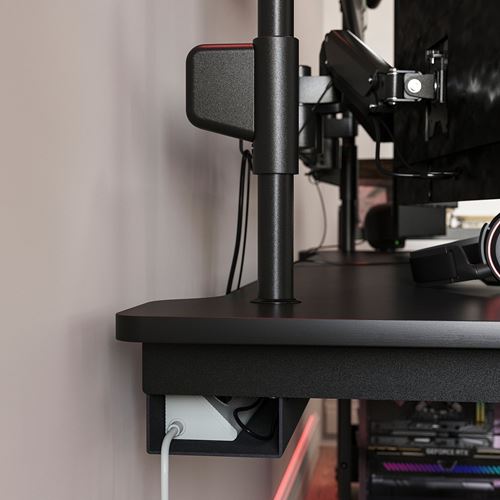 IKEA - MALOMRADE, gaming desk, black/green, 180x80 cm