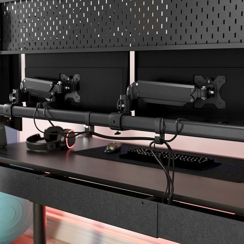 IKEA - MALOMRADE, gaming desk, black/green, 180x80 cm