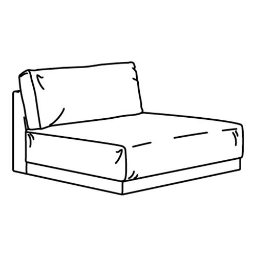 IKEA - UPPAKRA, 1,5-seat armchair cover, Johanneshov brown-beige