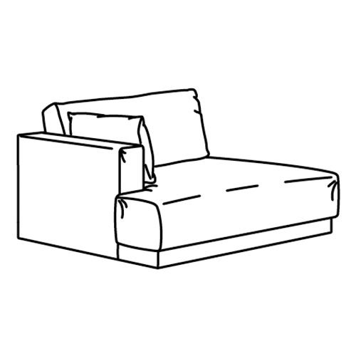 IKEA - UPPAKRA, 1,5-seat armchair cover, Johanneshov brown-beige