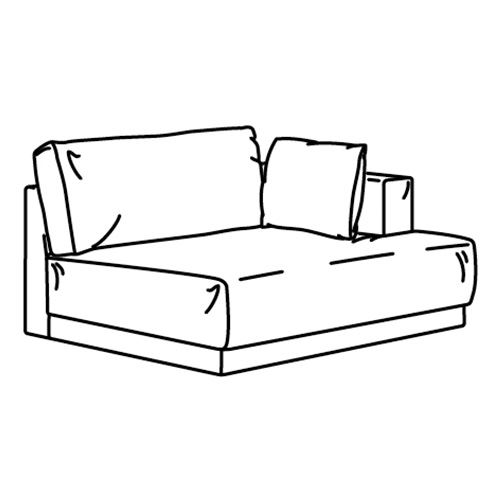 IKEA - UPPAKRA, 1,5-seat armchair cover, Johanneshov brown-beige