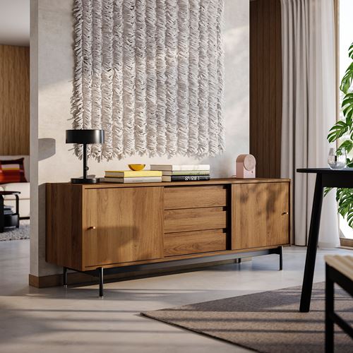 IKEA - RADMANSÖ, tv sehpası, kahverengi ceviz görünüm, 176x48x66 cm