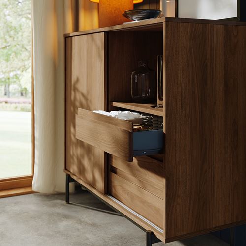 IKEA - RADMANSÖ, büfe, kahverengi ceviz görünüm, 118x49x103 cm