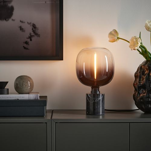 IKEA - MOLNART, LED bulb E27, black, 200 lm