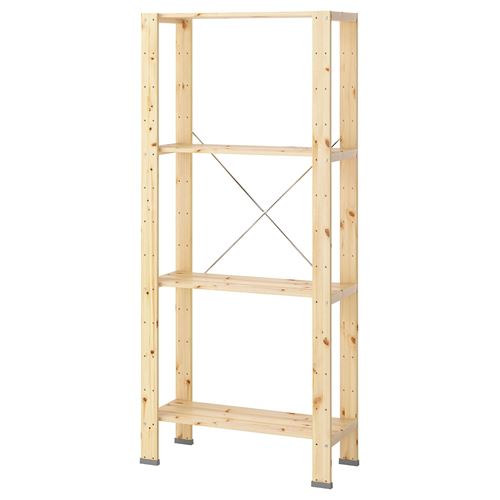 IKEA - HEJNE, shelving unit, pine, 78x31x172 cm
