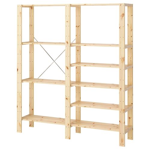 IKEA - HEJNE, shelving unit, pine, 154x31x171 cm