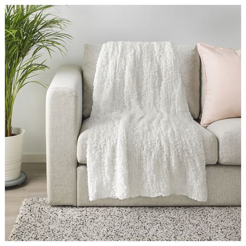 IKEA - OFELIA, throw, white, 130x170 cm
