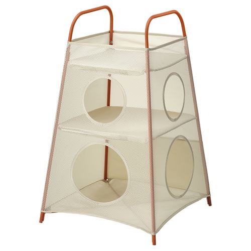 IKEA - TIGERFINK, storage tray with compartments, beige-orange, 82x52x52 cm
