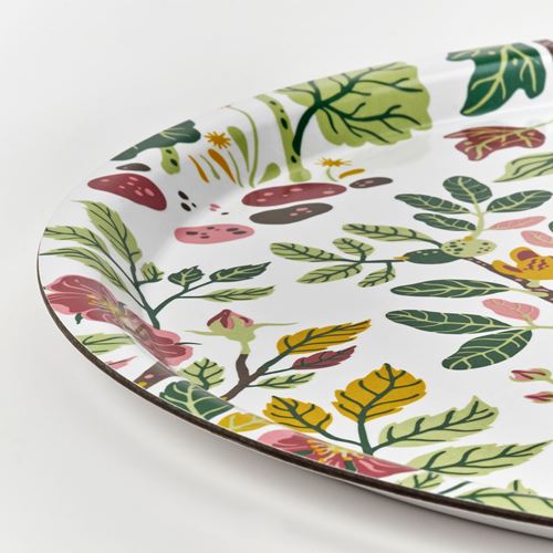 IKEA - HAVSBRAXEN, round tray, patterned-multicolour, 43 cm