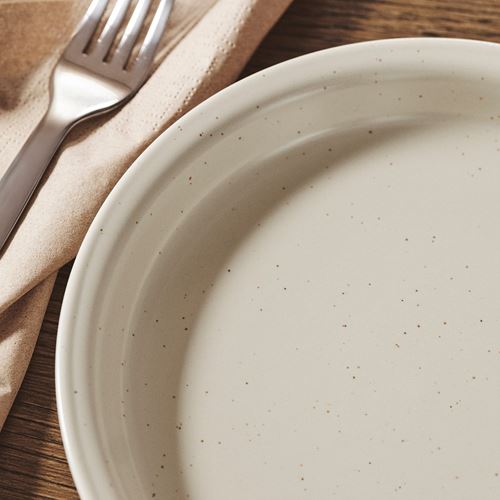 IKEA - DAGGASTER, tatlı tabağı, noktalı-açık bej, 20 cm