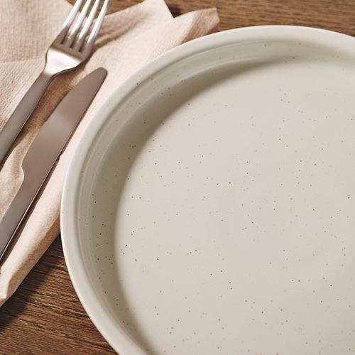 IKEA - DAGGASTER, plate, dotted-light beige, 26 cm