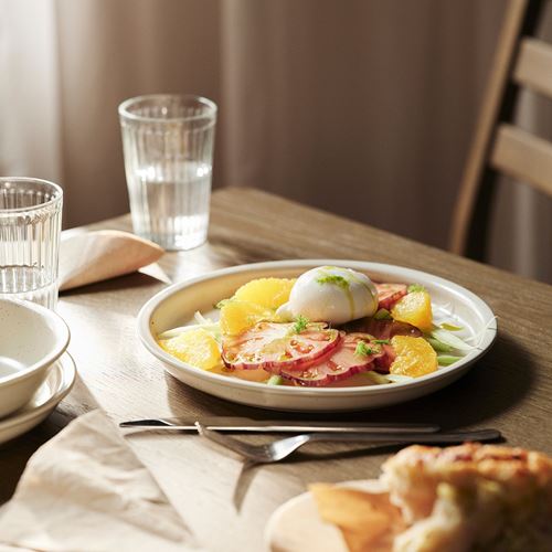 IKEA - DAGGASTER, plate, dotted-light beige, 26 cm