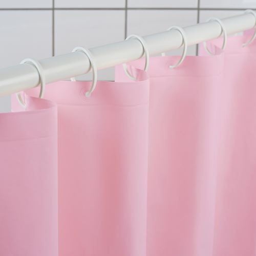 IKEA - LUDDHAGTORN, shower curtain, pink, 180x200 cm