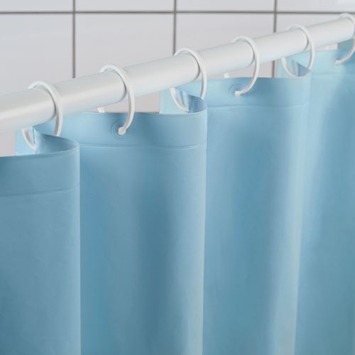 IKEA - LUDDHAGTORN, shower curtain, blue, 180x200 cm