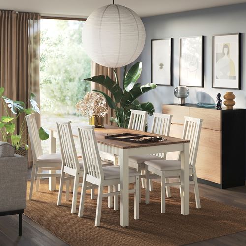 IKEA - ALHULT, upholstered wooden chair, beige-Kabusa light beige