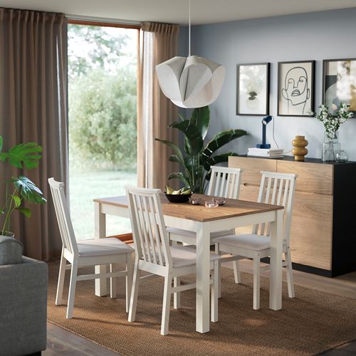 IKEA - ALHULT, kitchen table, beige-brown, 120x80 cm
