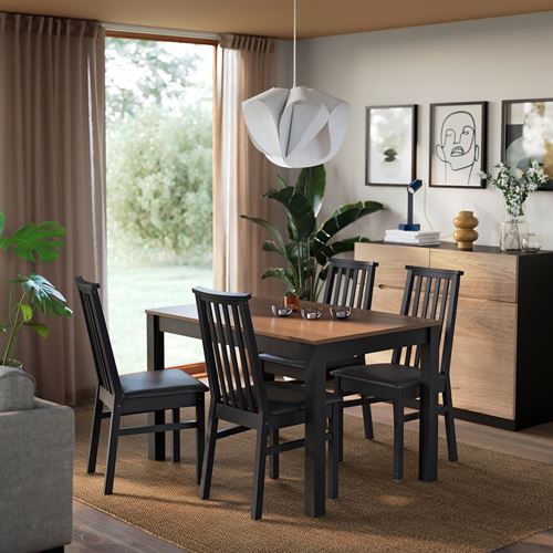 IKEA - ALHULT, kitchen table, black-brown, 120x80 cm