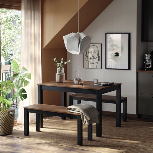 IKEA - ALHULT, kitchen table, black-brown, 120x80 cm