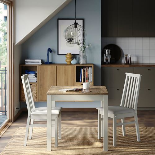 IKEA - ALHULT, upholstered wooden chair, beige-Kabusa light beige