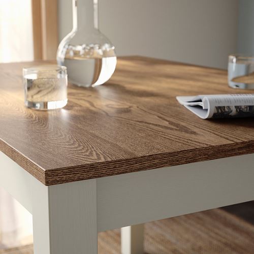 IKEA - ALHULT, kitchen table, beige-brown, 120x80 cm