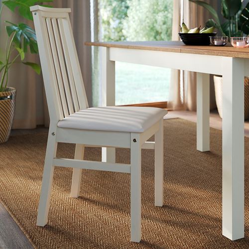 IKEA - ALHULT, upholstered wooden chair, beige-Kabusa light beige