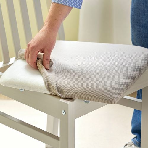 IKEA - ALHULT, upholstered wooden chair, beige-Kabusa light beige