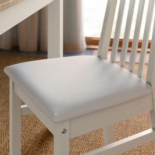 IKEA - ALHULT, upholstered wooden chair, beige-Kabusa light beige